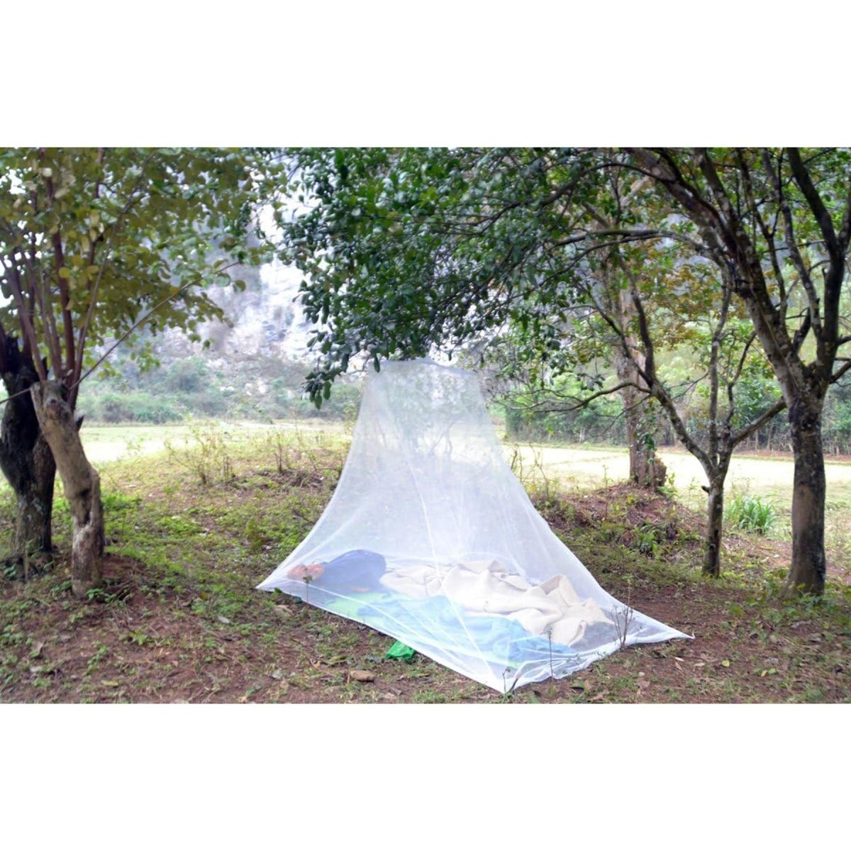 Pharmavoyage Insektenschutznetz Trek 2 Camping Trekking Moskitonetz Weiß