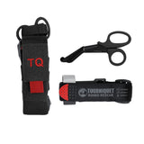Set di laccio emostatico Rhino Rescue, custodia, forbici, kit di pronto soccorso di emergenza, nero