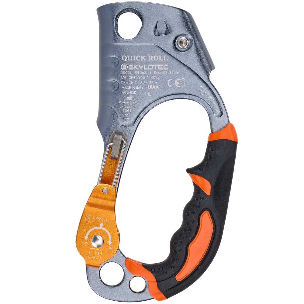 Climbing Technology QUICK ROLL Handaufsteiger mit integrierter Riemenscheibe, 8–13 mm Seile