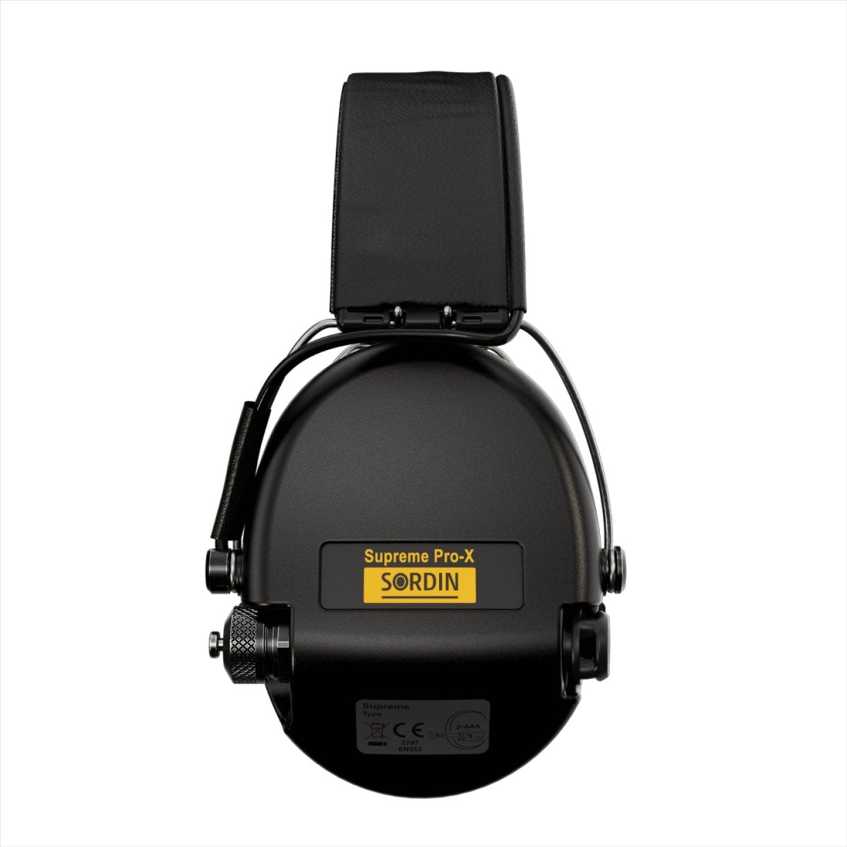 Sordin Supreme Pro-X LED Gehörschutz-Headset für elektronisches Schießen, Schwarz