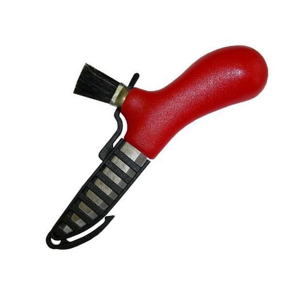 Swedish Knife MORA Mushroom Picking Stainless Steel real Horsehair Brush Red