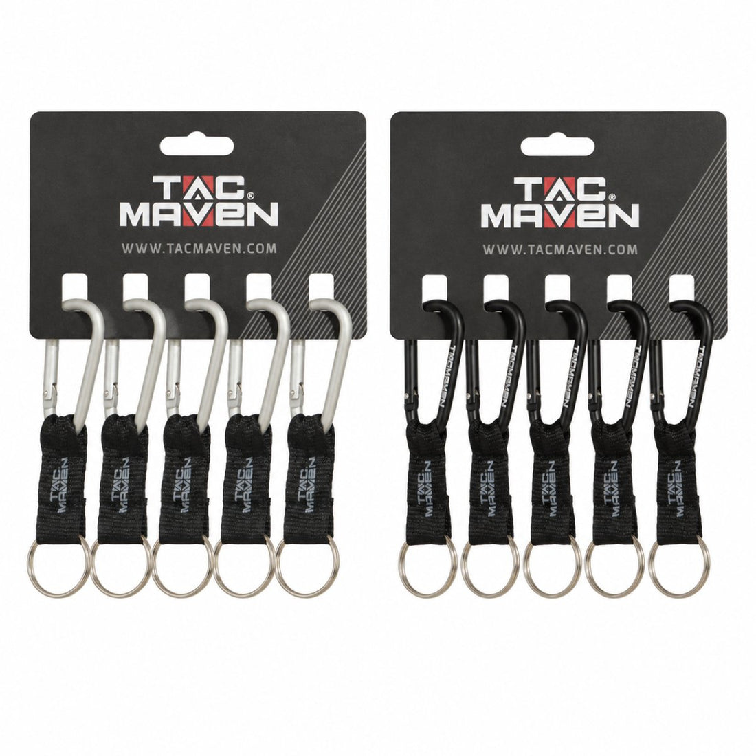 TAC MAVEN 6mm Aluminum Carabiners 5 Pack Outdoor Key Clips Camping Gear