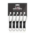 Moschettoni in alluminio TAC MAVEN da 7 mm, confezione da 5 clip per chiavi da campeggio all'aperto