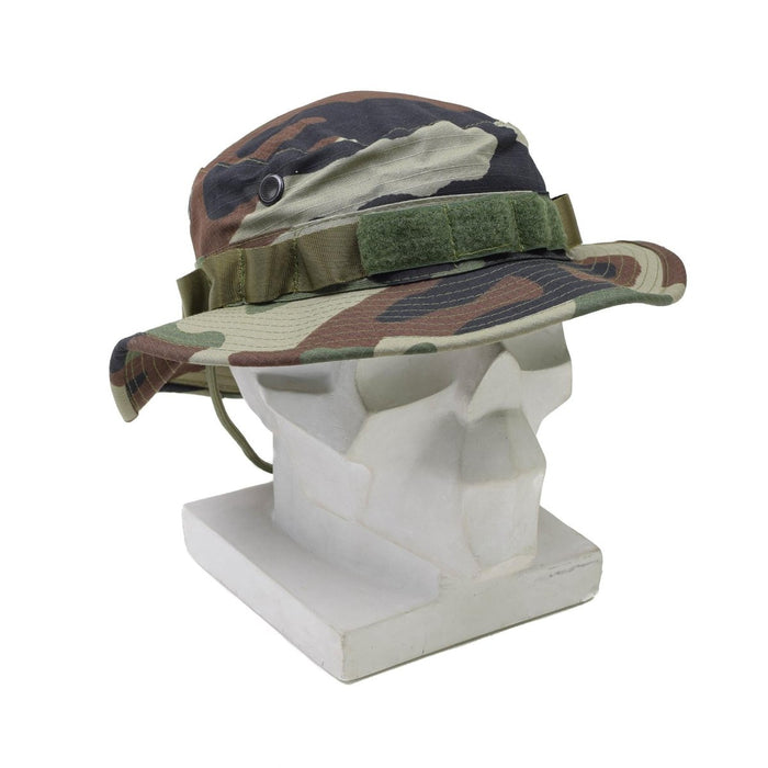 TACGEAR Marke Boonie-Hut im französischen Armeestil, CCE-Camouflage-Ripstop, breite Krempe, Lüftungslöcher – GoMilitar