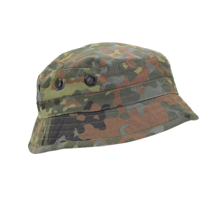 TACGEAR - Chapeau bob Flecktarn camouflage ripstop de style armée allemande avec trous d'aération pour la respirabilité et la protection solaire