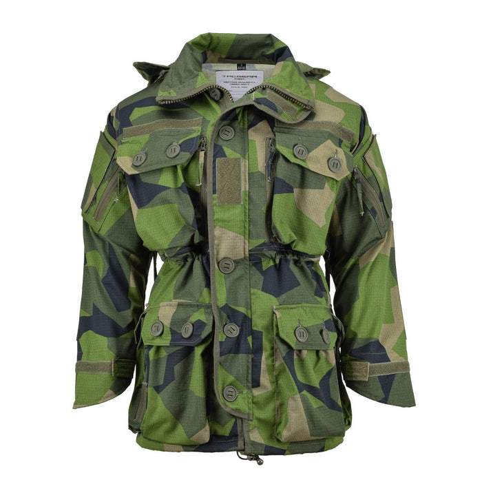 TACGEAR - Veste smockée commando ripstop de style militaire en camouflage éclaté avec plusieurs poches et fermeture éclair complète