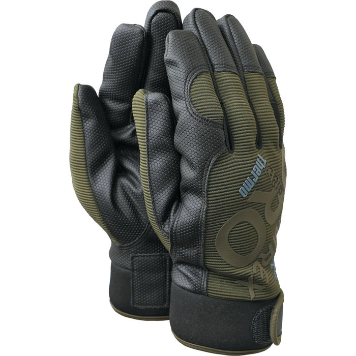 TAMREX ProGrip Thermo Winterhandschuhe HexaGrip Lederhandfläche isoliert Oliv - GoMilitar