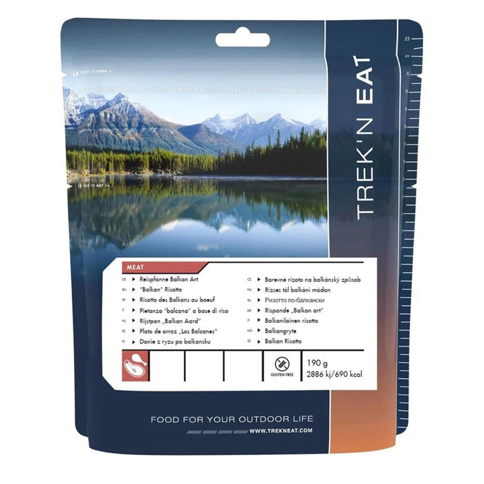 Trek'N Eat Hauptmahlzeit Balkan Rissoto Dehydrierte Outdoor-Survival-Wandernahrung – GoMilitar
