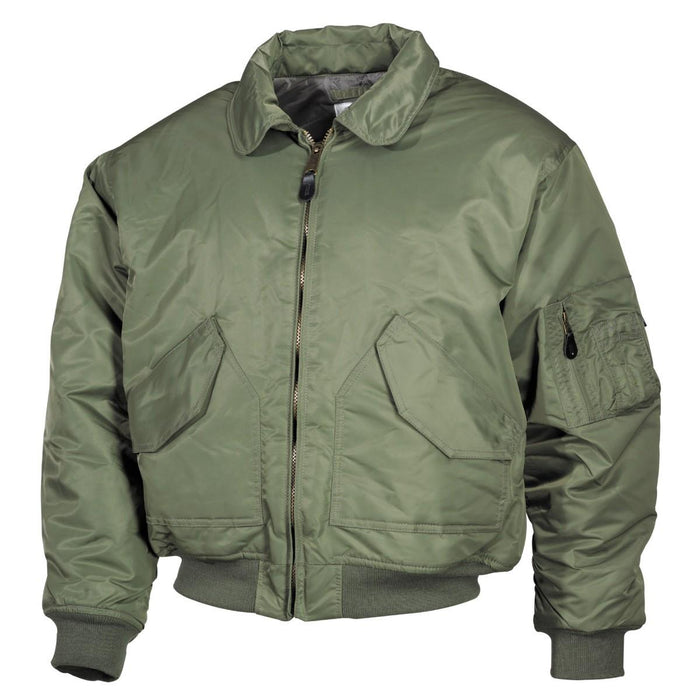 Giacca da volo bomber stile esercito americano uniforme dell'equipaggio dell'aeronautica militare oliva per il freddo - GoMilitar