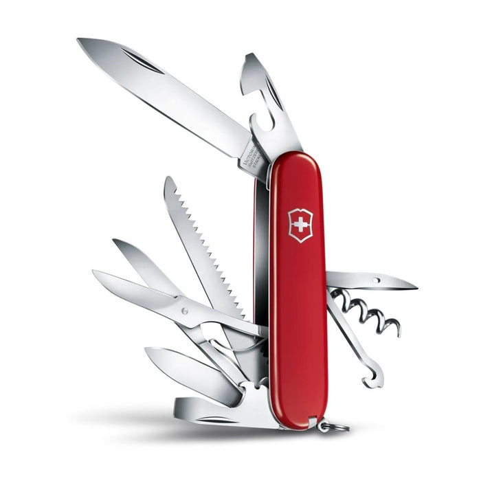 Couteau multi-outils Victorinox Huntsman 12 fonctions manche rouge en acier inoxydable - GoMilitar