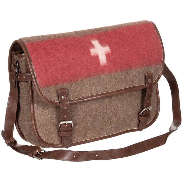 Sac à bandoulière en laine style vintage premiers secours médecin paramédical sac à main reproduction - GoMilitar