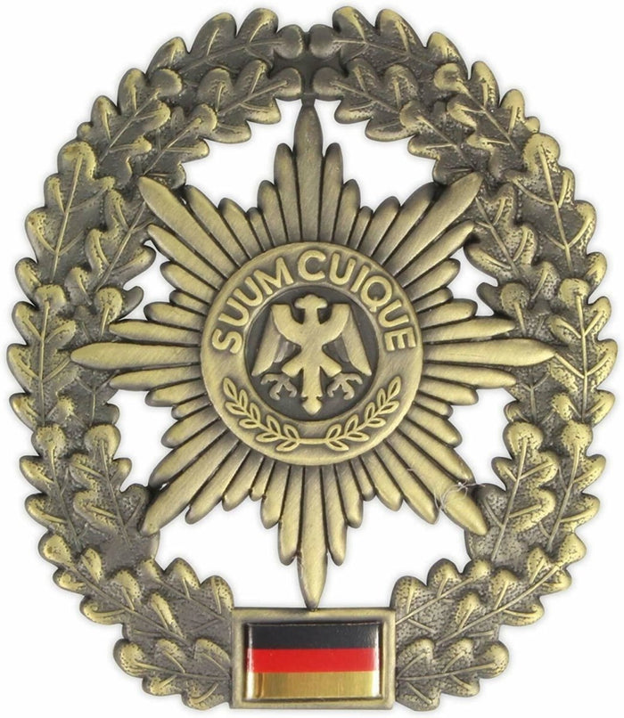 Autentico berretto dell'esercito tedesco, distintivo, coccarda, polizia militare, Feldjagertruppe