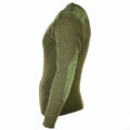 Pull original de l'armée britannique Commando Green Olive pull en laine pour homme