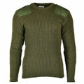 Pull original de l'armée britannique Commando Green Olive pull en laine pour homme